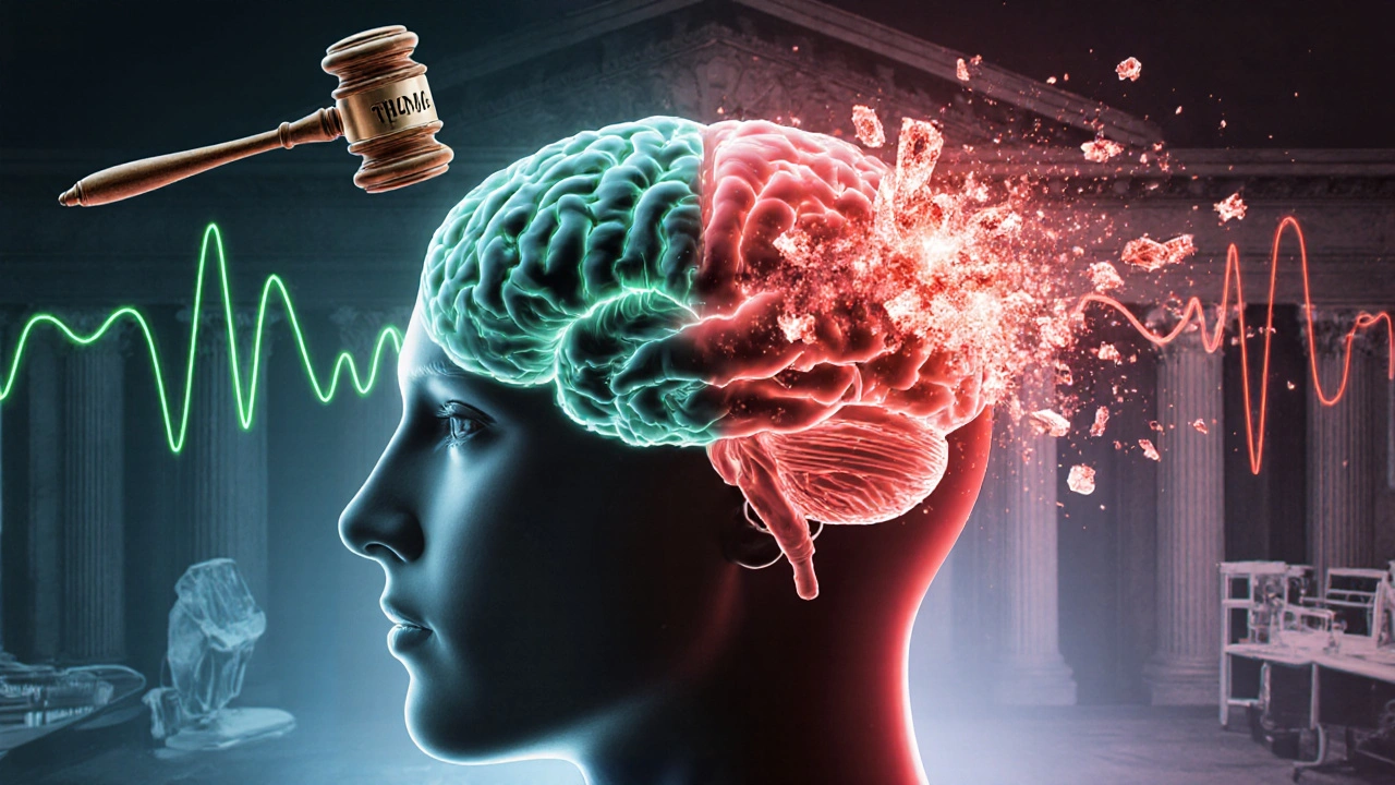 Gehirn mit zwei Seiten: THCA als beruhigende Welle, THC als chaotischer Ausbruch