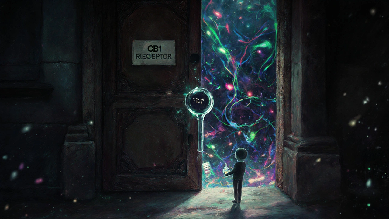 Zerbrechlicher Schlüssel öffnet eine schwere Tür, symbolisiert die intensive Wirkung von THCP