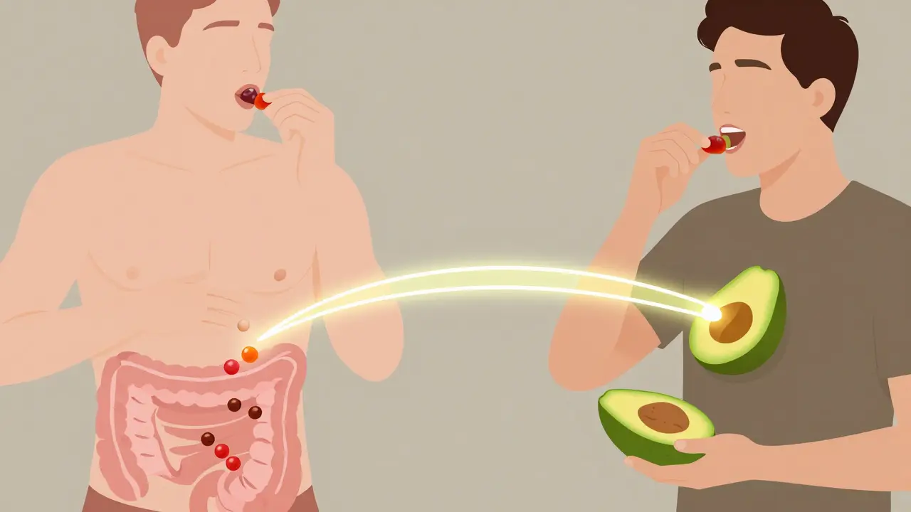 CBD-Gummi mit Fett kombiniert – höhere Aufnahme durch Fetttropfen im Verdauungstrakt.