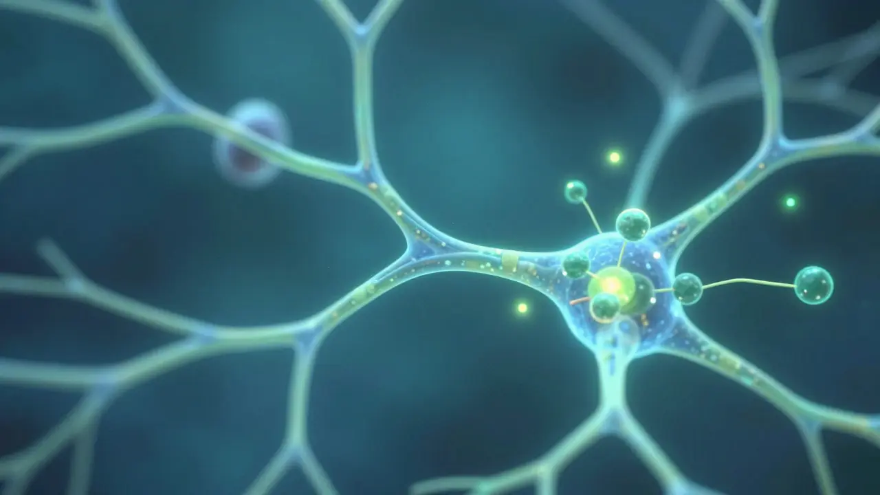 Abstrakte Darstellung des Endocannabinoid-Systems
