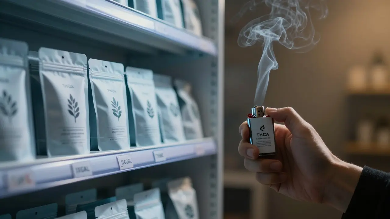 Kontrast zwischen legalen THCA-Produkten und deren Konsum