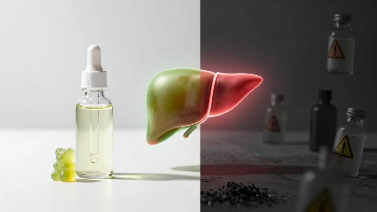 Kontrast zwischen reinen Cannabis-Produkten und verunreinigten Alternativen.