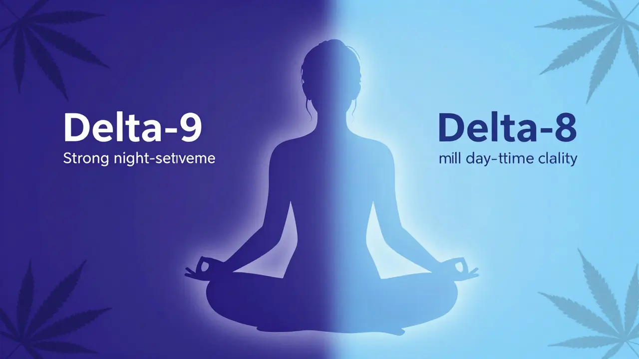 Person in Meditation mit Symbolik für sanfte und starke Schmerzlinderung