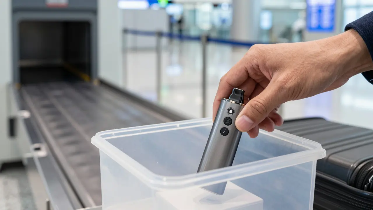 Vape im Flugzeug: Die Regeln für E-Zigaretten und THC-Gummies 2026
