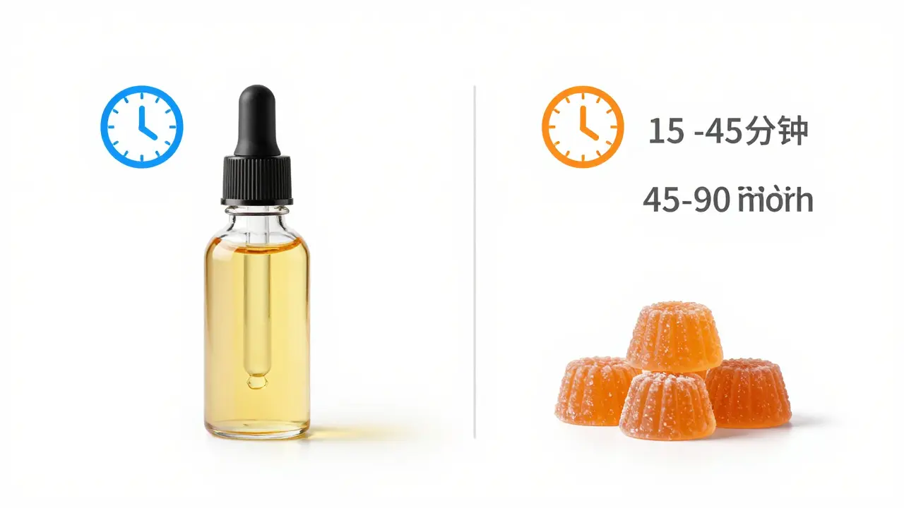 Vergleich der Wirkgeschwindigkeit von CBD-Öl und Gummies