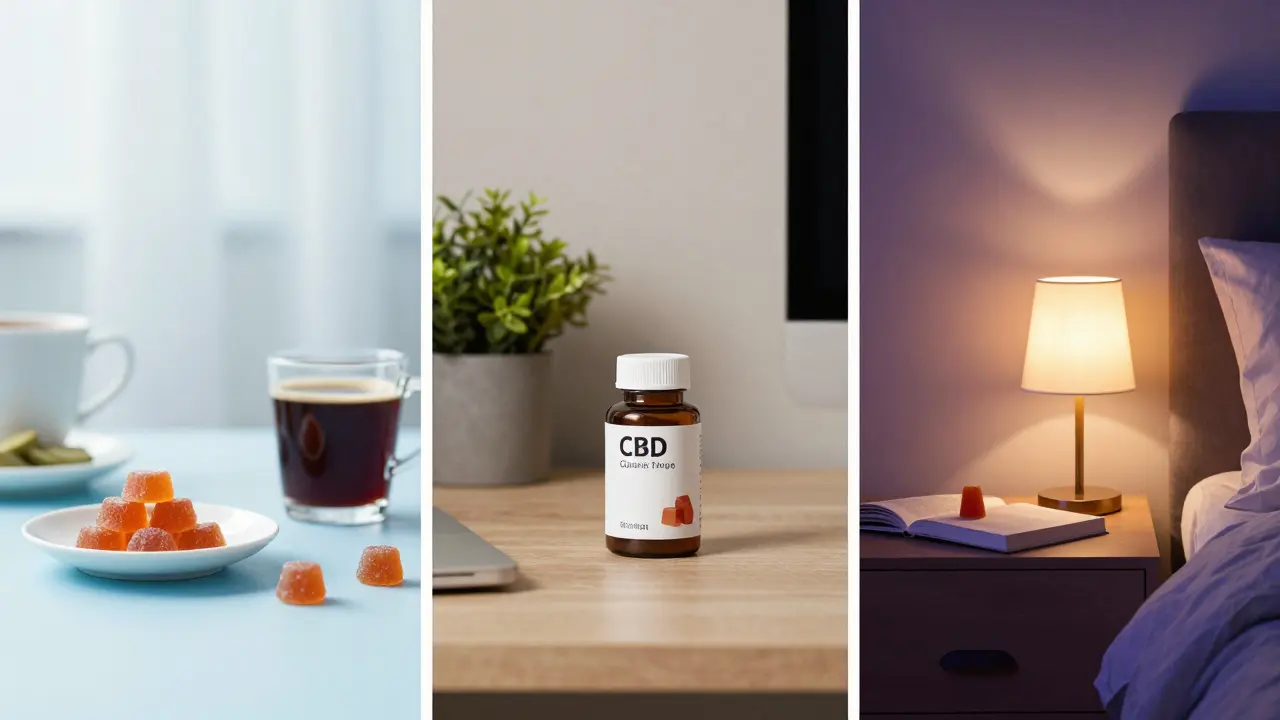 CBD-Einnahme zu verschiedenen Tageszeiten dargestellt