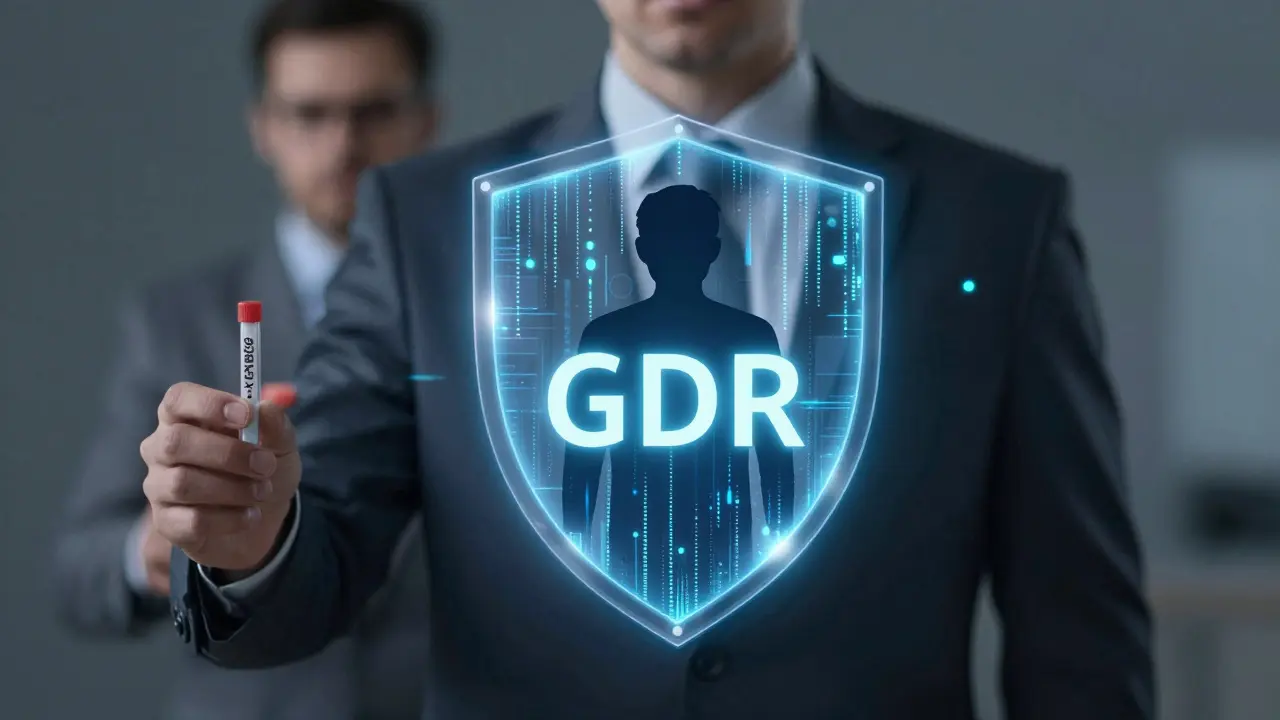 Digitale Privatsphäre-Schild schützt Mitarbeiter vor Tests