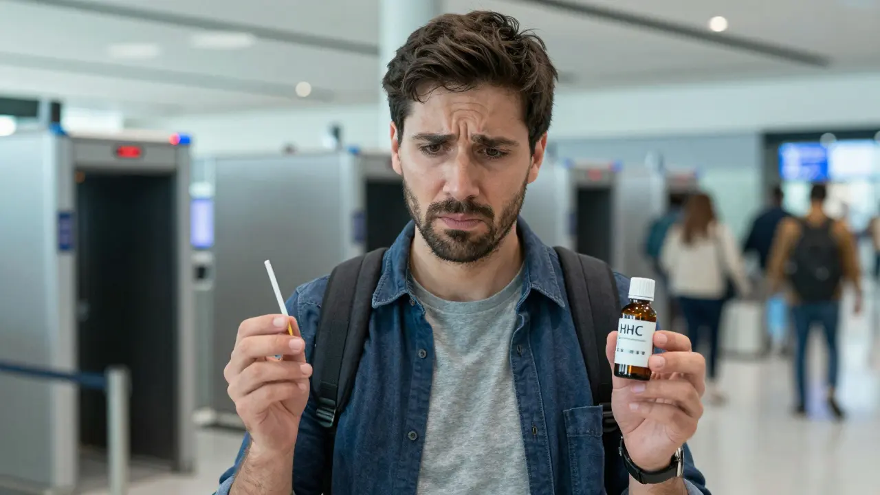 HHC im Handgepäck: Darf man HHC-Produkte mit ins Flugzeug nehmen?